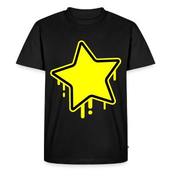 Symbole de l’étoile - T-shirt Premium bio Homme - noir - Devant - Nico (187cm)