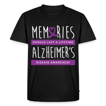 Maladie d’Alzheimer Démence - T-shirt Premium bio Homme - noir - Devant - Nico (187cm)