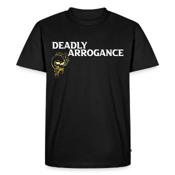 crâne d’arrogance mortelle - T-shirt Premium bio Homme - noir - Devant - Nico (187cm)