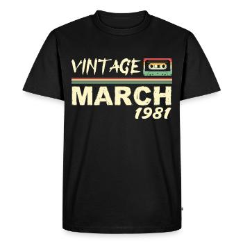 March 1981 - March 1981 - Men's Premium Organic T-Shirt - black - Front - Nico (187cm)