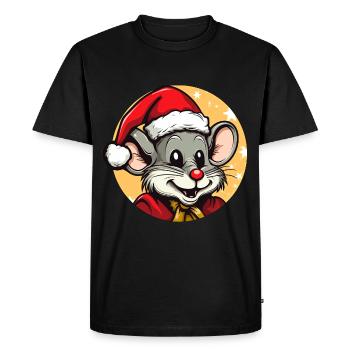 Noël des souris - T-shirt Premium bio Homme - noir - Devant - Nico (187cm)