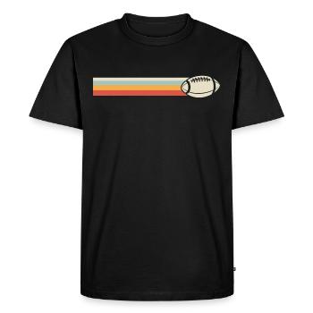 Rugby Retro Design pour les fans de rugby - T-shirt Premium bio Homme - noir - Devant - Nico (187cm)