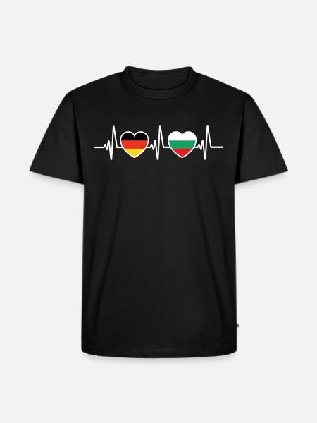 Germany and Bulgaria Bulgarian - Men's Premium Organic T-Shirt - black