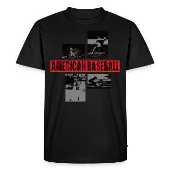American Baseball Team Gift for Men Boys Girls - Men's Premium Organic T-Shirt - black - Front - Nico (187cm)