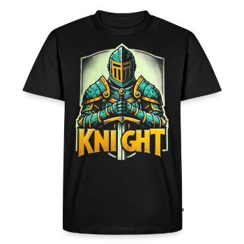 Knight Armor Sword Medieval - Men's Premium Organic T-Shirt - black - Front - Nico (187cm)