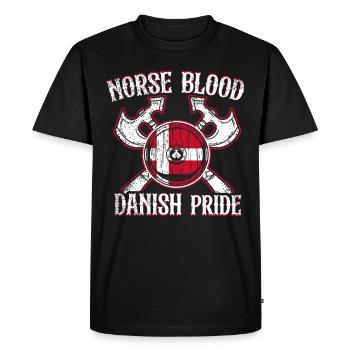 Denmark: Nordic Blood - Danish Pride - Men's Premium Organic T-Shirt - black - Front - Nico (187cm)