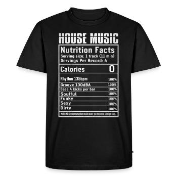 Musique house - T-shirt Premium bio Homme - noir - Devant - Nico (187cm)