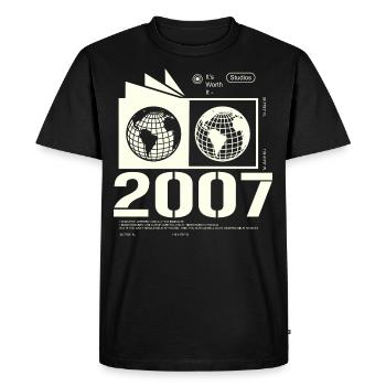 Vintage 2007 Retro Birthday Gift 2007 - Men's Premium Organic T-Shirt - black - Front - Nico (187cm)
