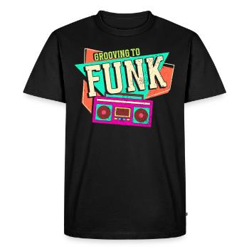 Musique funk - T-shirt Premium bio Homme - noir - Devant - Nico (187cm)