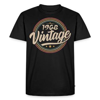 1968 Vintage 1968 Birthday Gift - Retro Style 1968 - T-shirt Premium bio Homme - noir - Devant - Nico (187cm)
