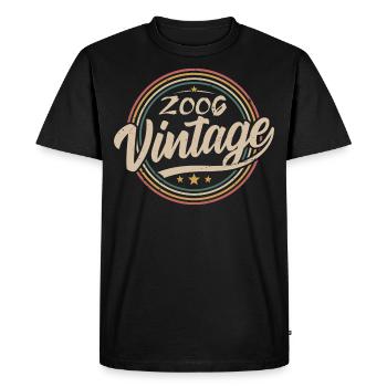 2006 Vintage 2006 Birthday Gift - Retro Style 2006 - T-shirt Premium bio Homme - noir - Devant - Nico (187cm)