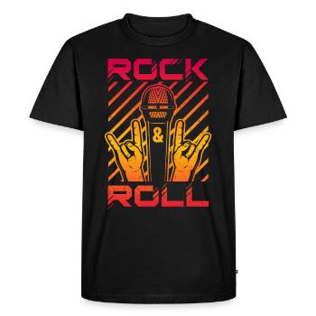 Rock & Roll - T-shirt Premium bio Homme - noir - Devant - Nico (187cm)