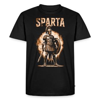 Guerriers de Sparte Grèce antique - T-shirt Premium bio Homme - noir - Devant - Nico (187cm)