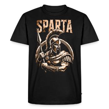 Sparta Warriors Ancient Greece - Men's Premium Organic T-Shirt - black - Front - Nico (187cm)