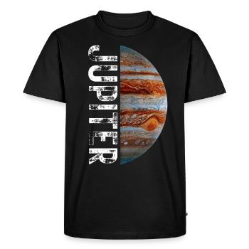 Jupiter Planet Solar System - Men's Premium Organic T-Shirt - black - Front - Nico (187cm)