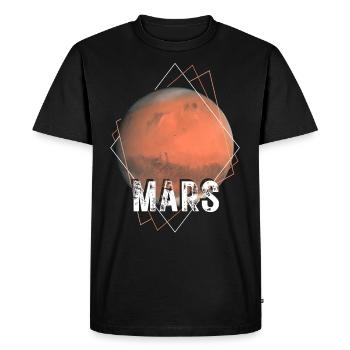 Planète Mars - T-shirt Premium bio Homme - noir - Devant - Nico (187cm)