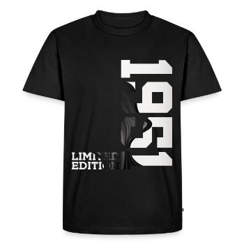 ÉDITION LIMITÉE 75E ANNIVERSAIRE 1951 - T-shirt Premium bio Homme - noir - Devant - Nico (187cm)