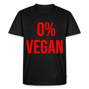 0 pour cent végétalien - T-shirt Premium bio Homme - noir - Devant - Nico (187cm)