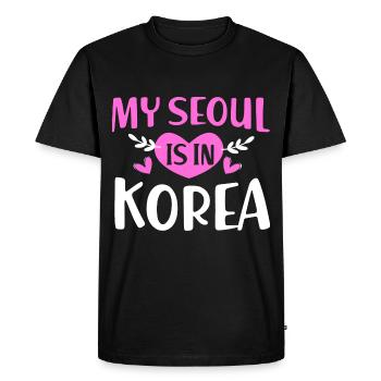 Korea Seoul - Men's Premium Organic T-Shirt - black - Front - Nico (187cm)