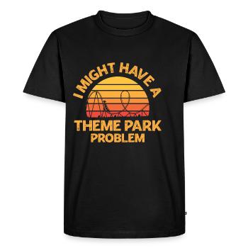 Roller coaster saying for a roller coaster fan - Men's Premium Organic T-Shirt - black - Front - Nico (187cm)
