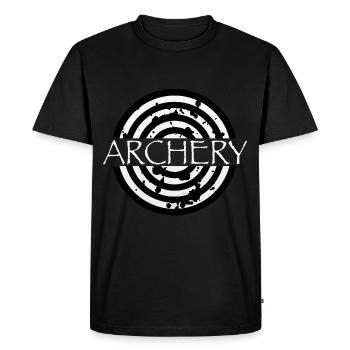 Archery Archer Motif Shirt Bow - Men's Premium Organic T-Shirt - black - Front - Nico (187cm)