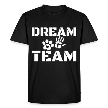 Équipe de rêve canine - T-shirt Premium bio Homme - noir - Devant - Nico (187cm)