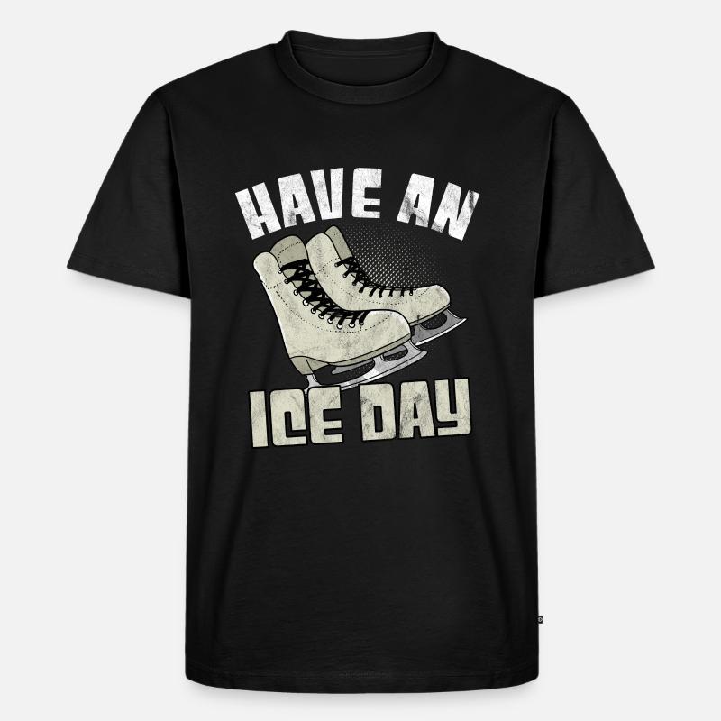 Eiskunstlauf - Männer Premium Bio T-Shirt - Schwarz