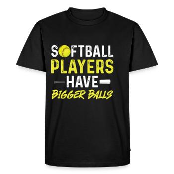 Fastpitch softball design for a - Men's Premium Organic T-Shirt - black - Front - Nico (187cm)