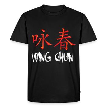 Wing chun Wingtsun caractères chinois - T-shirt Premium bio Homme - noir - Devant - Nico (187cm)
