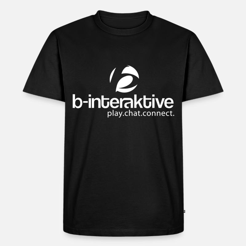 b-interaktive Logo - Männer Premium Bio T-Shirt - Schwarz