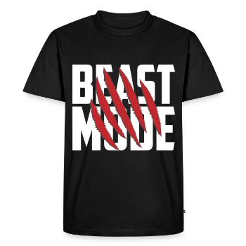 Les couleurs peuvent être modifiées | Mode Bête - T-shirt Premium bio Homme - noir - Devant - Nico (187cm)