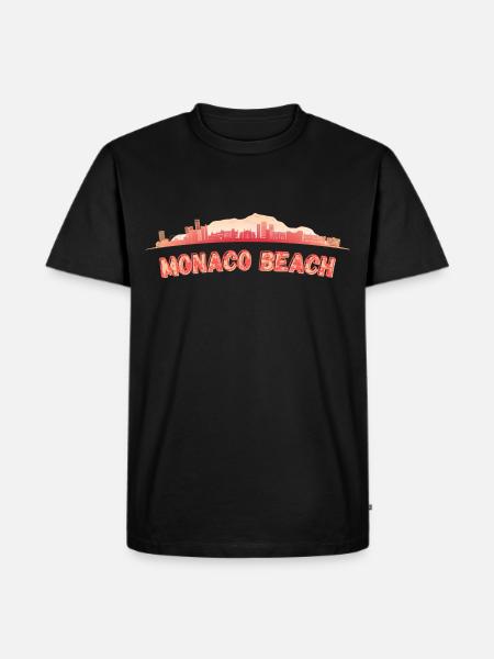 Monaco Beach - Männer Premium Bio T-Shirt - Schwarz