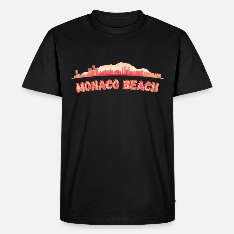 Monaco Beach - Männer Premium Bio T-Shirt - Schwarz