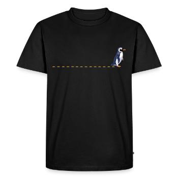Penguin tracks Penguin tracks Penguins tracks Penguin tracks - Men's Premium Organic T-Shirt - black - Front - Nico (187cm)