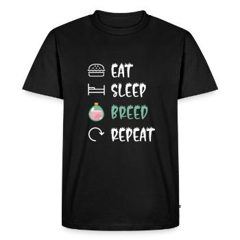Crypto Bitcoin Metaverse NFT Apparel - Men's Premium Organic T-Shirt - black - Front - Nico (187cm)