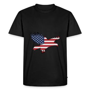 Eagle USA flag - Men's Premium Organic T-Shirt - black - Front - Nico (187cm)