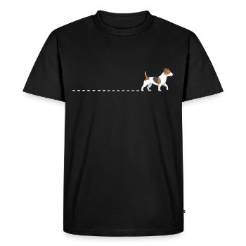 Traces de chien Jack Russell Terrier Piste de chien - T-shirt Premium bio Homme - noir - Devant - Nico (187cm)