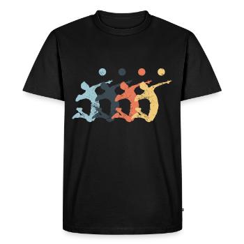 VolleyBall (PopArtNo2 Edition) - Men's Premium Organic T-Shirt - black - Front - Nico (187cm)