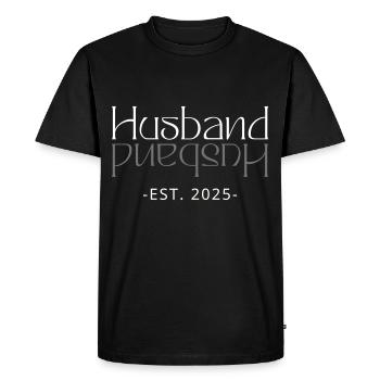 Husband Est. 2025 Couple marié Famille assortie - T-shirt Premium bio Homme - noir - Devant - Nico (187cm)
