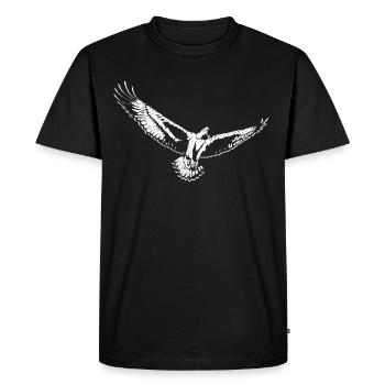 Flying eagle - Men's Premium Organic T-Shirt - black - Front - Nico (187cm)