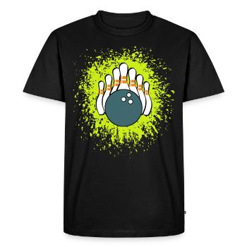 Bowling - bowling - Men's Premium Organic T-Shirt - black - Front - Nico (187cm)