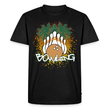 Bowling - bowling - Men's Premium Organic T-Shirt - black - Front - Nico (187cm)