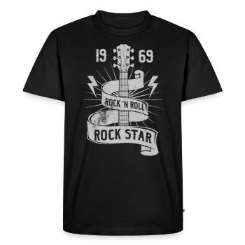 Rock Star Est. 1969 chemise guitare 50e anniversaire - T-shirt Premium bio Homme - noir - Devant - Nico (187cm)