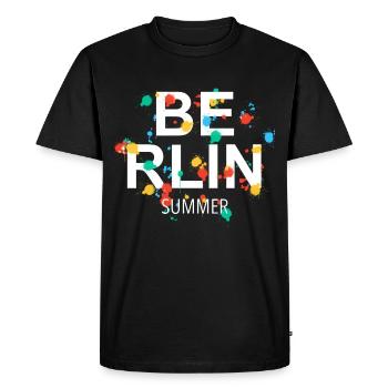 Berlin - T-shirt Premium bio Homme - noir - Devant - Nico (187cm)