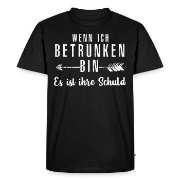 quand je suis ivre - T-shirt Premium bio Homme - noir - Devant - Nico (187cm)