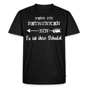 quand je suis ivre - T-shirt Premium bio Homme - noir - Devant - Nico (187cm)