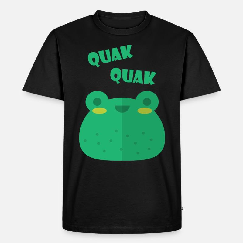 Frosch - Männer Premium Bio T-Shirt - Schwarz