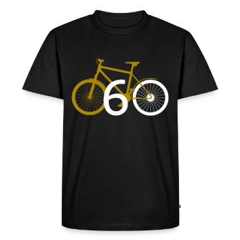 60 60. sechzig Geburtstag Fahrrad Geschenk - Männer Premium Bio T-Shirt - Schwarz - Vorne - Nico (187cm)