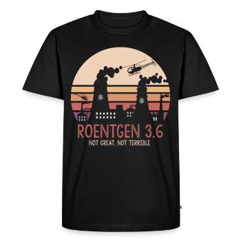 Roentgen 3.6 Not Great Not Terrible Memes Facts - Men's Premium Organic T-Shirt - black - Front - Nico (187cm)