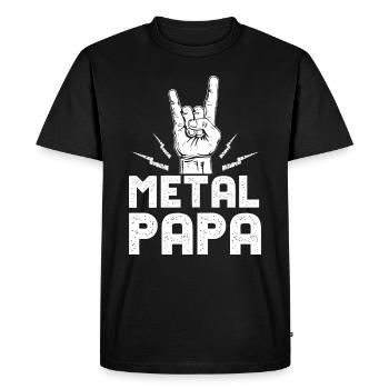Metal Death Black Pommes fork dad funny gift - Men's Premium Organic T-Shirt - black - Front - Nico (187cm)